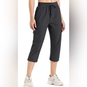 Libin Women's Hiking Cargo Joggers Pants Lightweight Capris Golf Pants